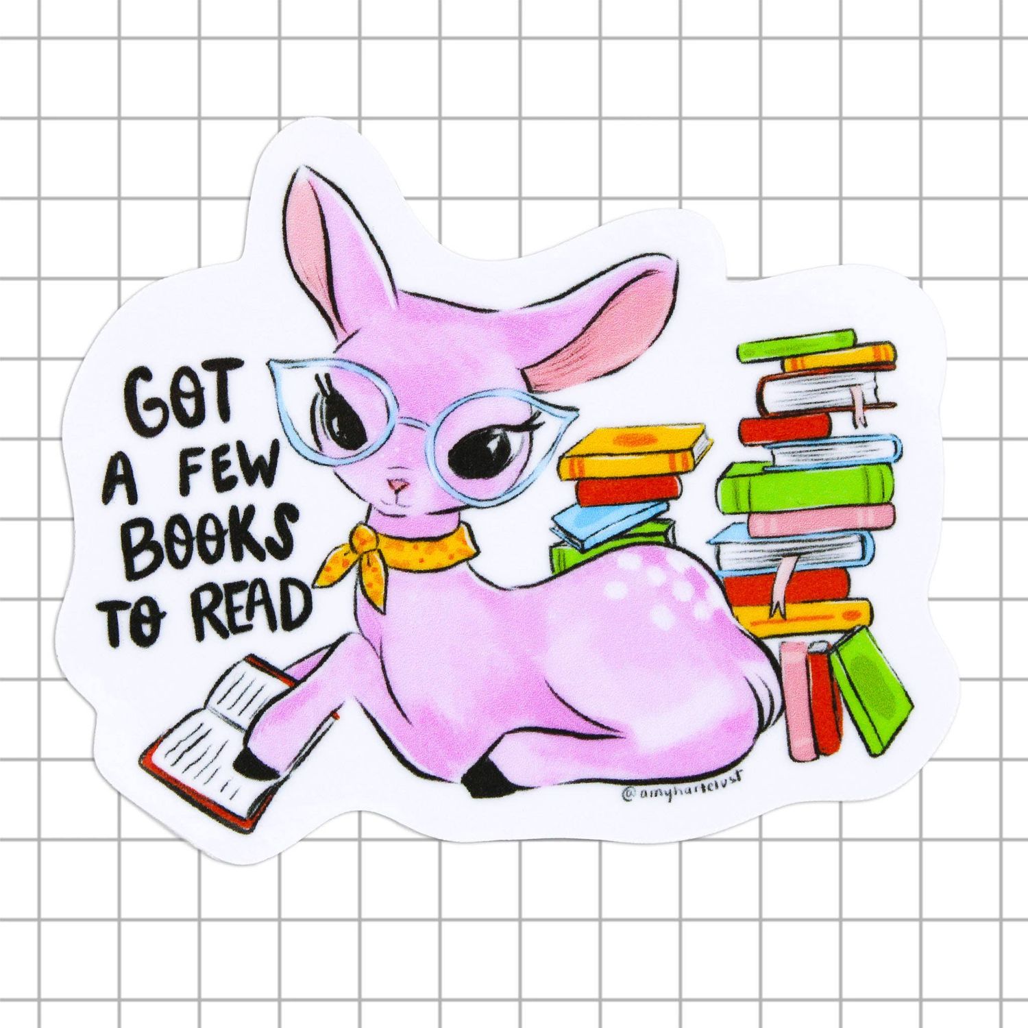 Deer Reader Vinyl Sticker
