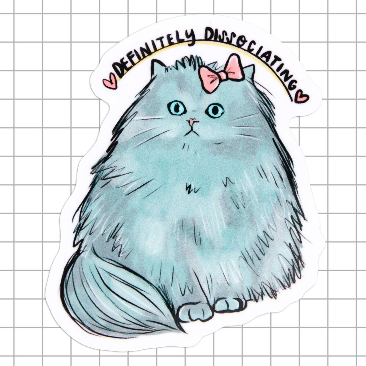 Dissociation Cat Vinyl Sticker