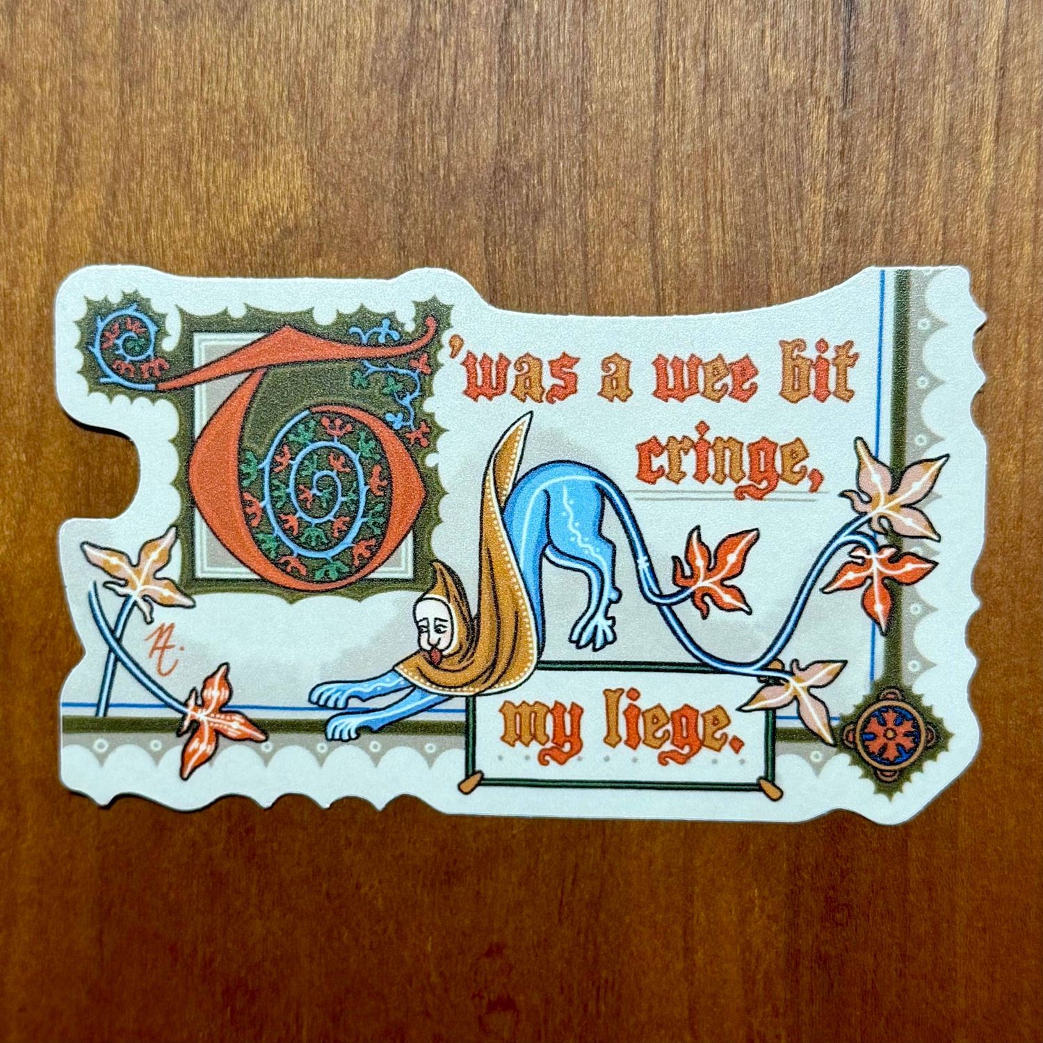 A Wee Bit Cringe (Meme) - Medieval Sticker