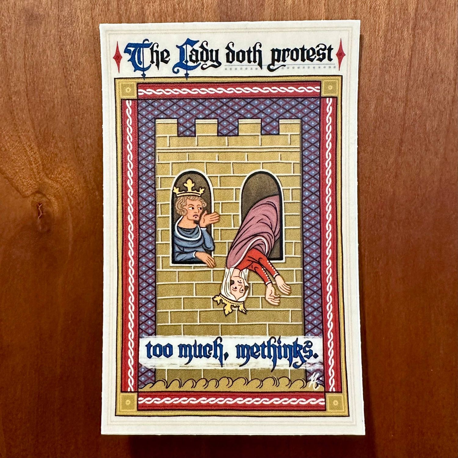 Doth Protest (Shakespeare) - Medieval Sticker