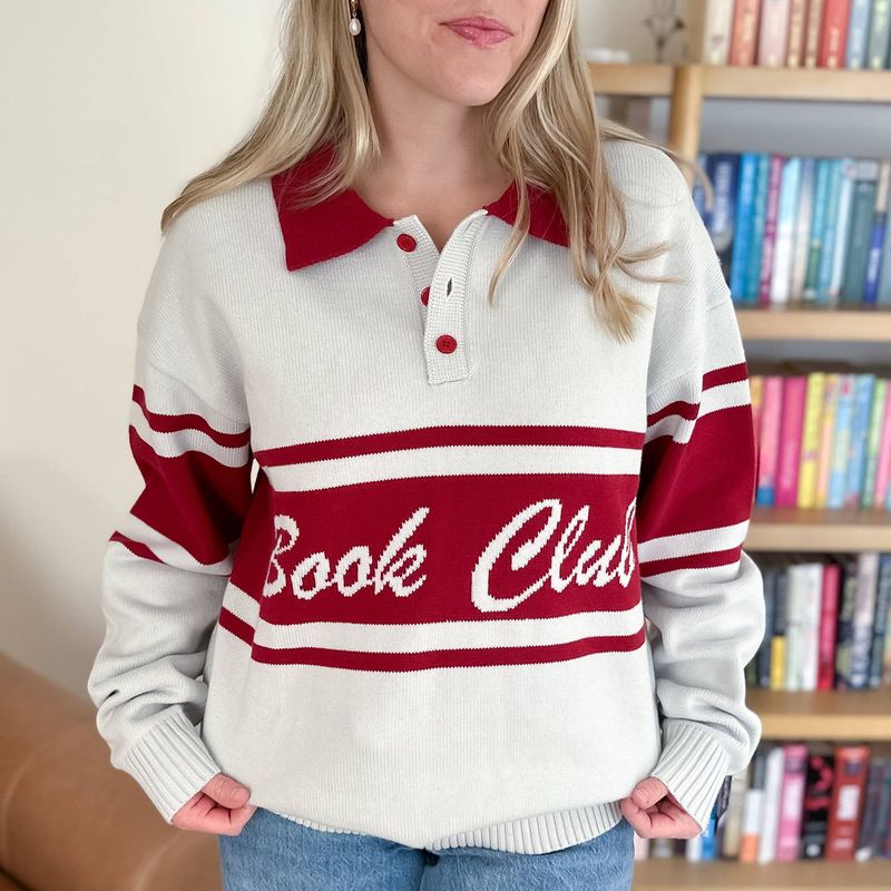 Book Club Rugby Sweater 100% cotton