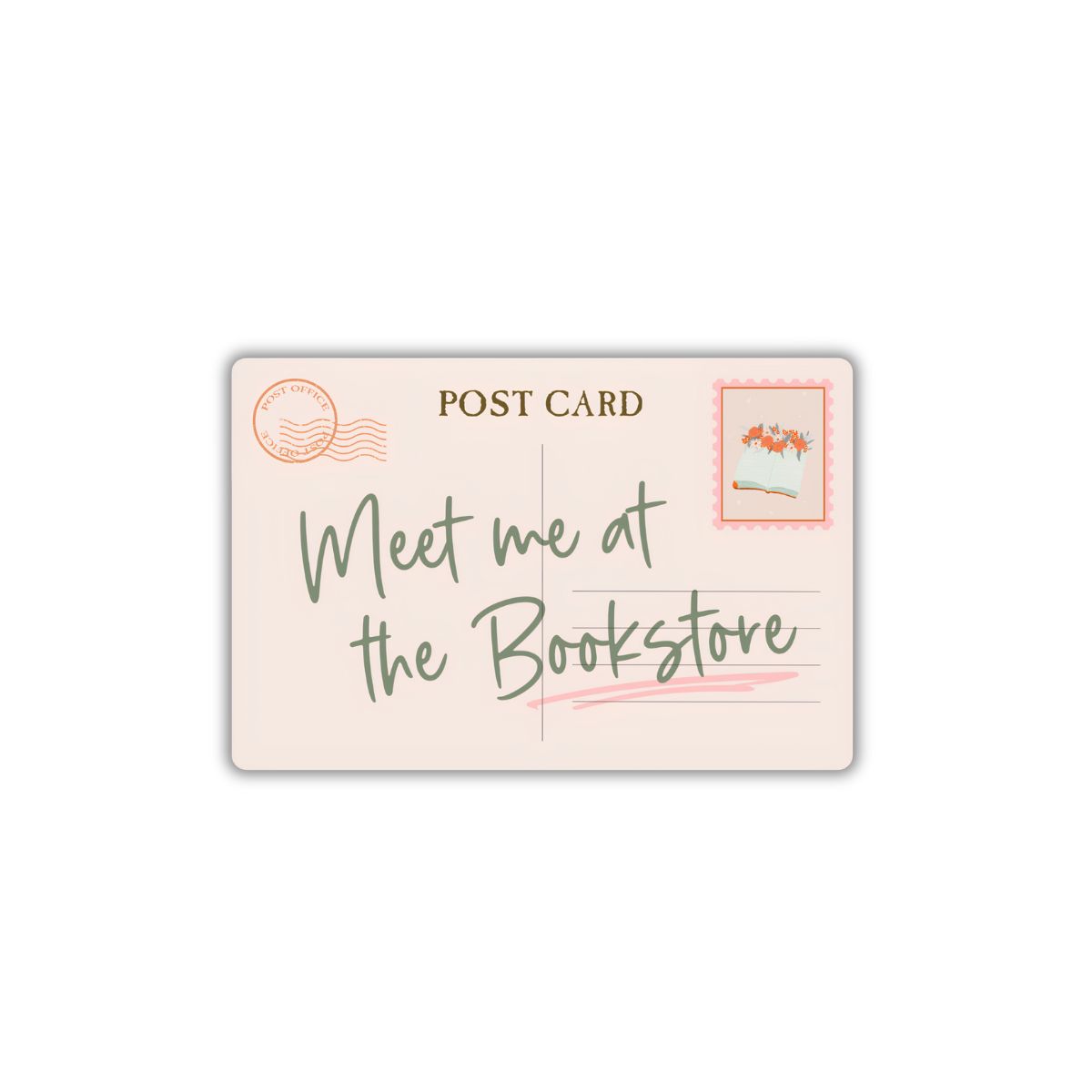 Meet Me at the Bookstore– Book Lover Postcard