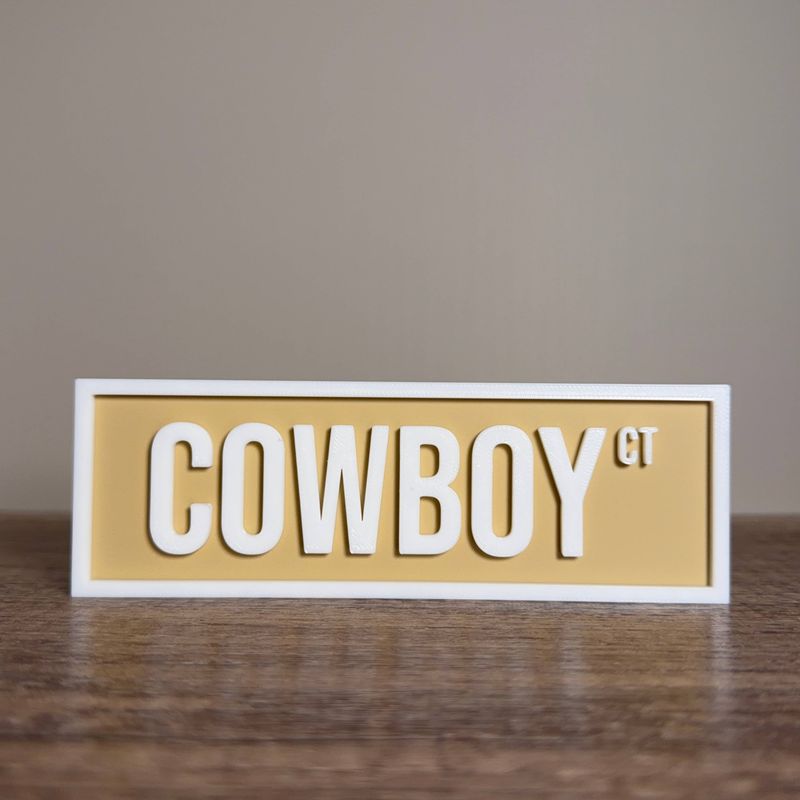 Cowboy Street Sign | Bookshelf Decor