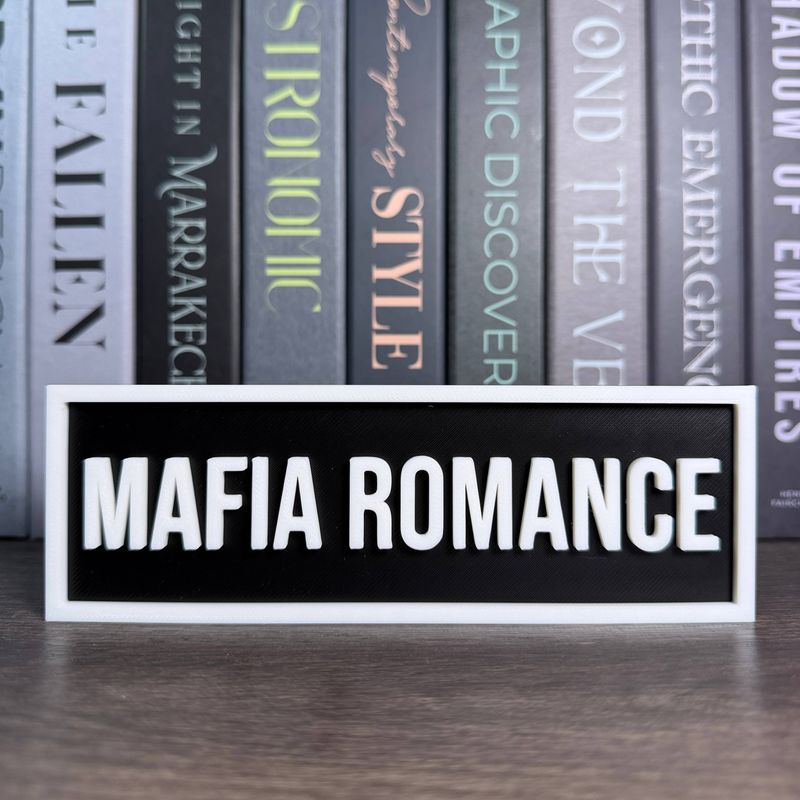 Mafia Romance Sign | Bookshelf Decor