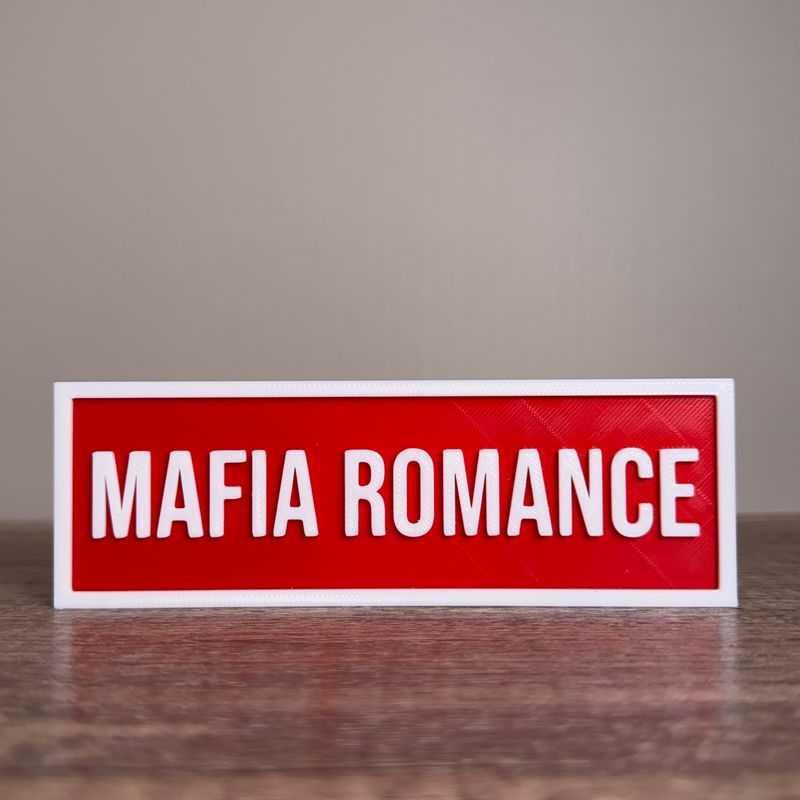 Mafia Romance Sign | Bookshelf Decor