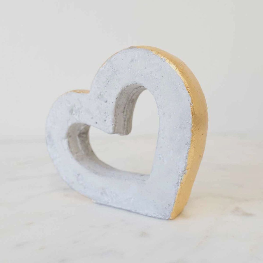 HEART GRAY / GOLD STOCKHOLM 7.5&quot;