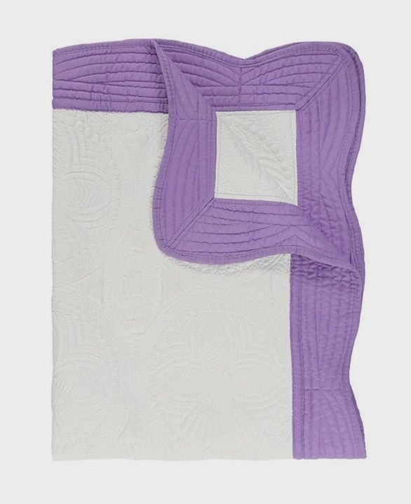 Baby Quilt, Colour: WHITE/PURPLE