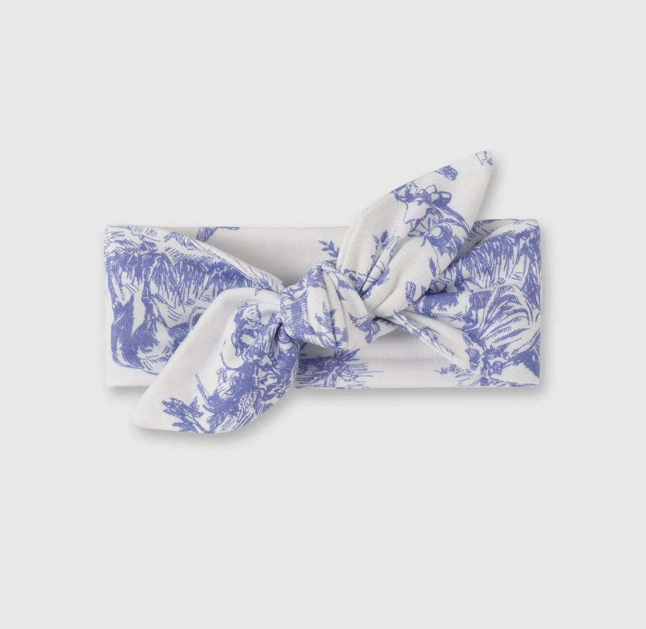 Baby Girl&#39;s Toile De Jouy Bamboo Headband