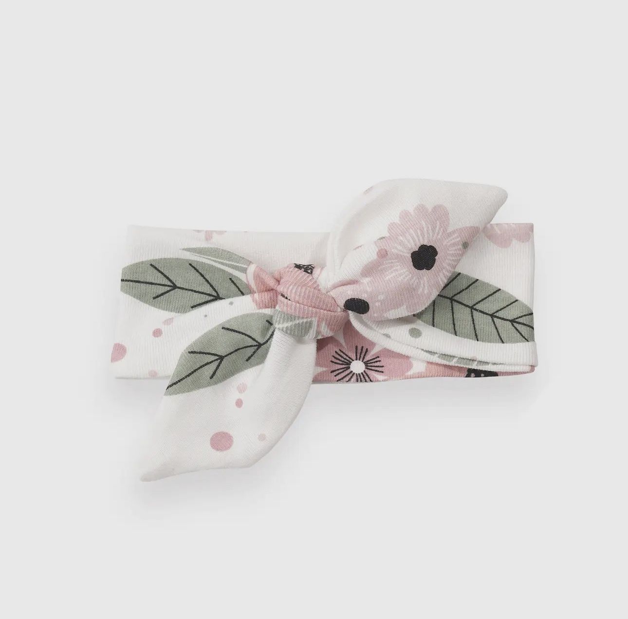Soft Coral &amp; Green Headband