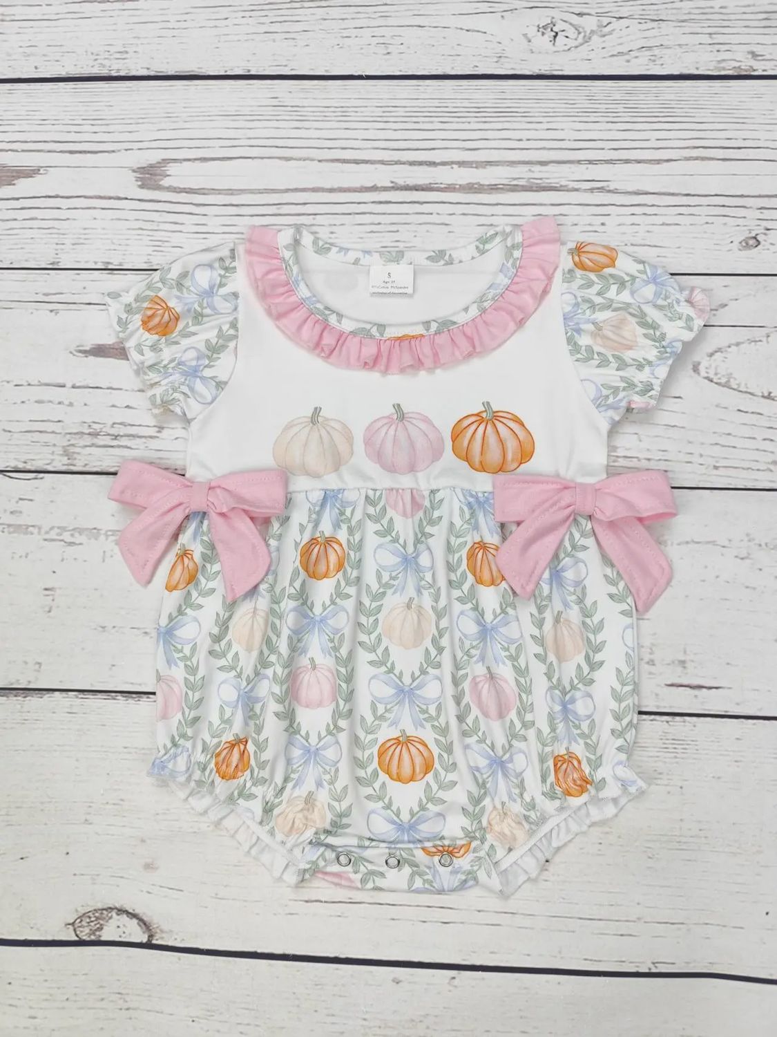 Pumpkin Print Bubble, Size: 0-3M