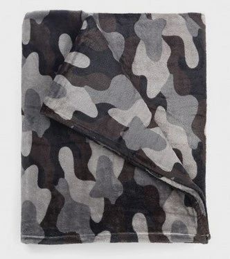 Black &amp; Grey Camo Blanket
