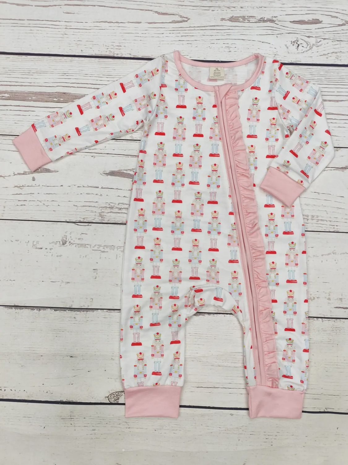 Nutcracker Pink Christmas Sleeper, Size: 0-3M
