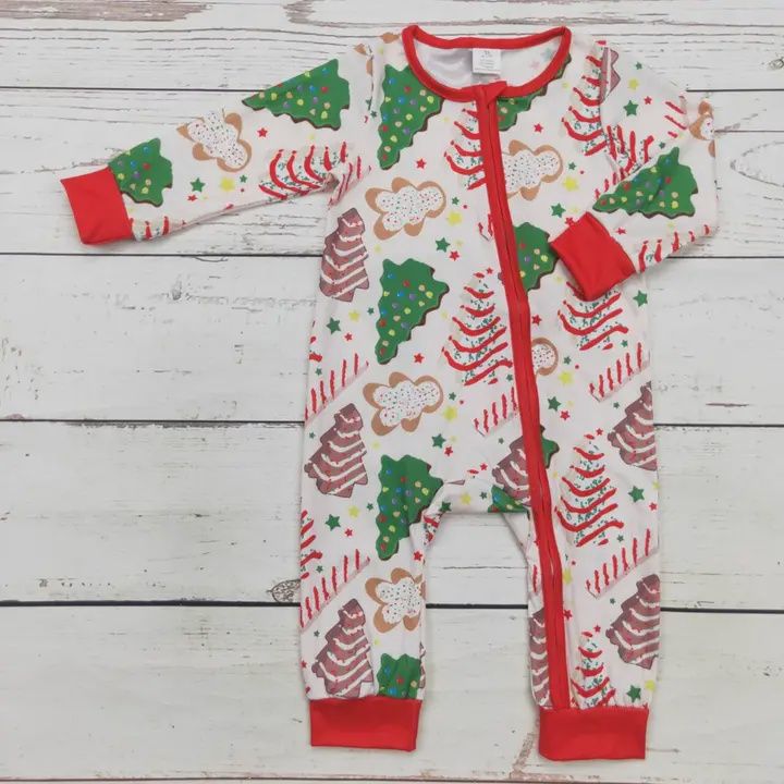 Girls Christmas Tree Cakes Sleeper, Size: 0-3M