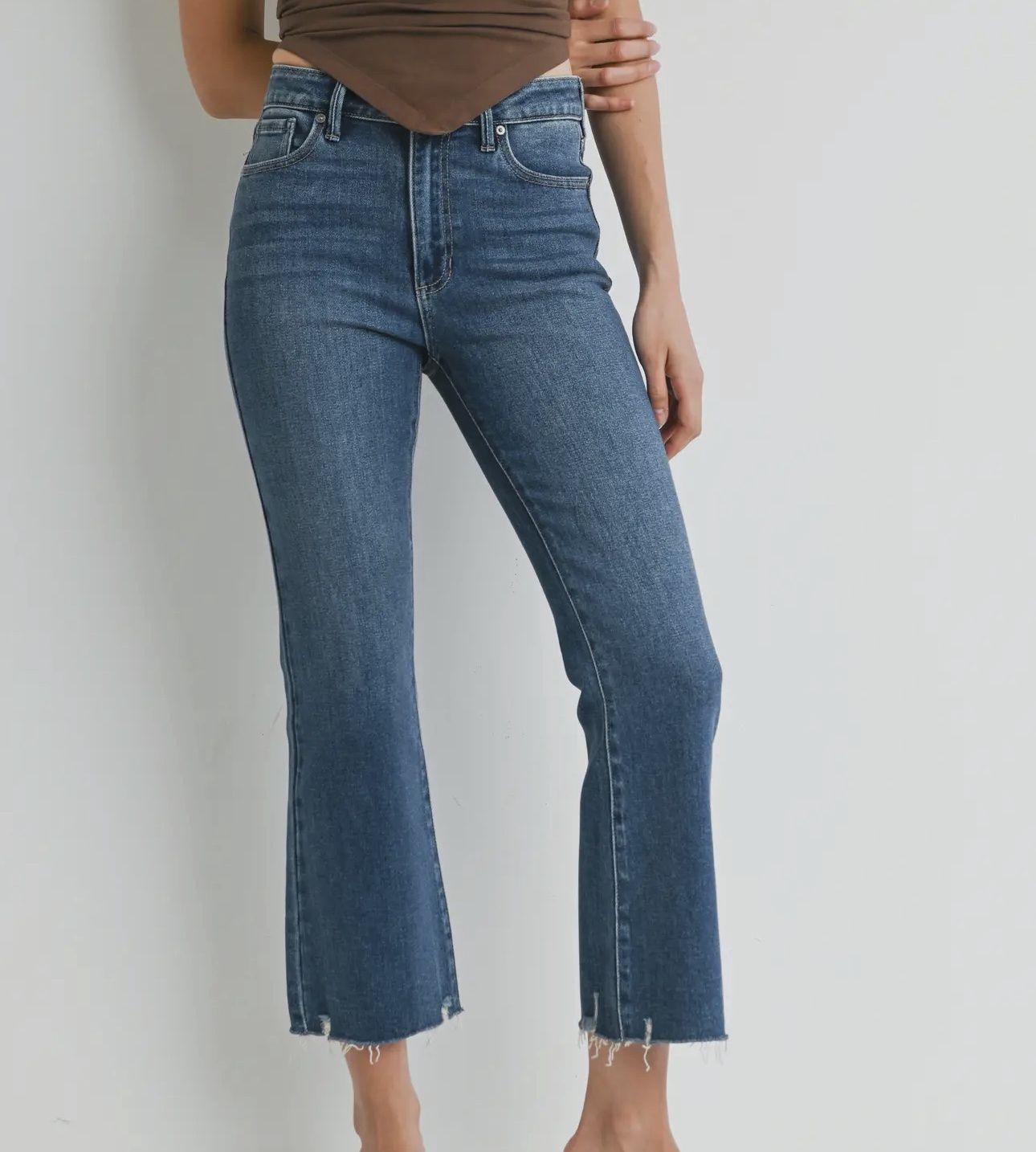 Dark High Rise Crop Flare