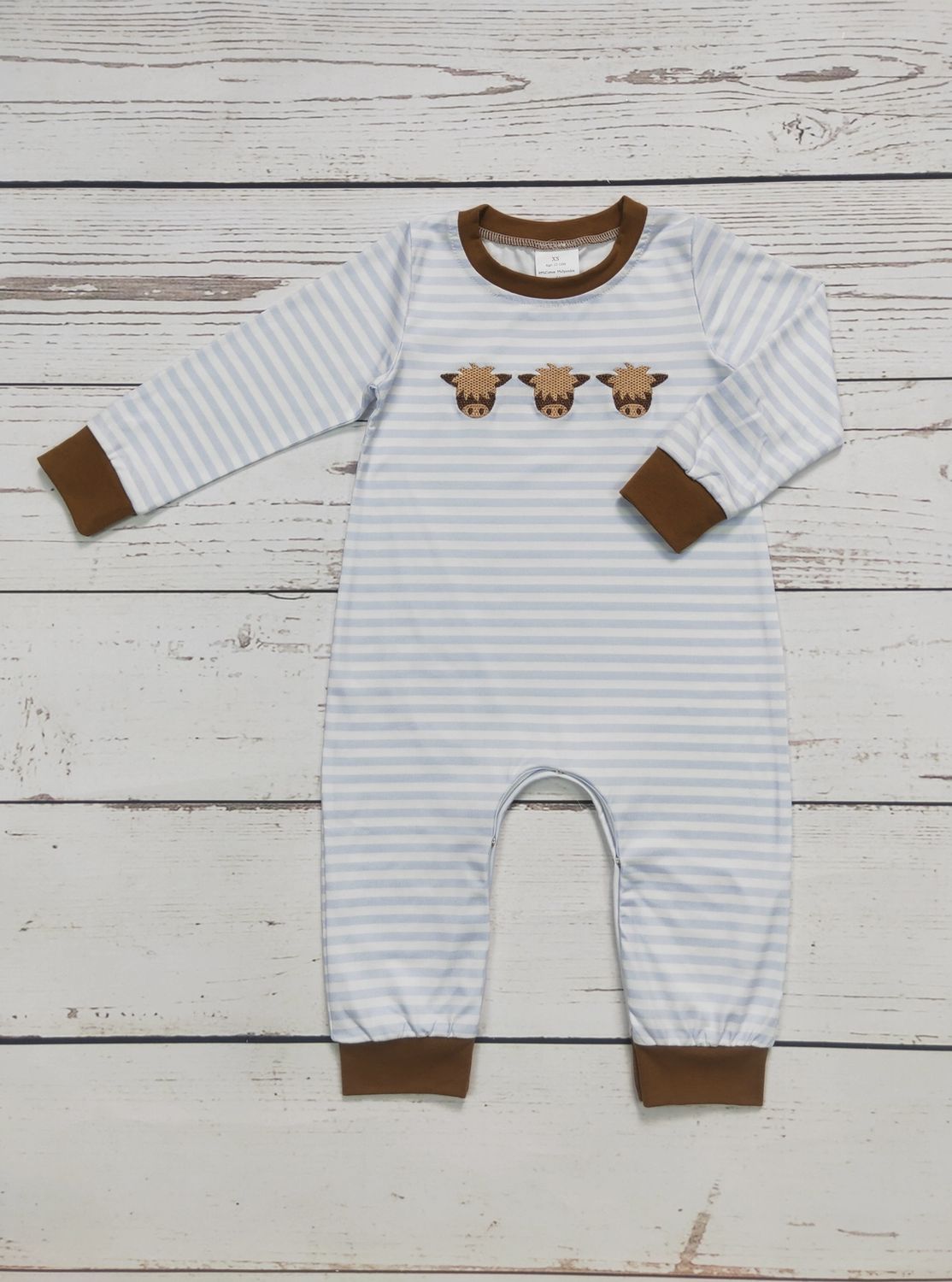 Cows Appliqué Boy Romper