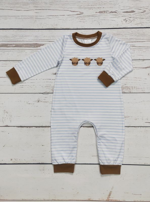 Cows Appliqué Boy Romper