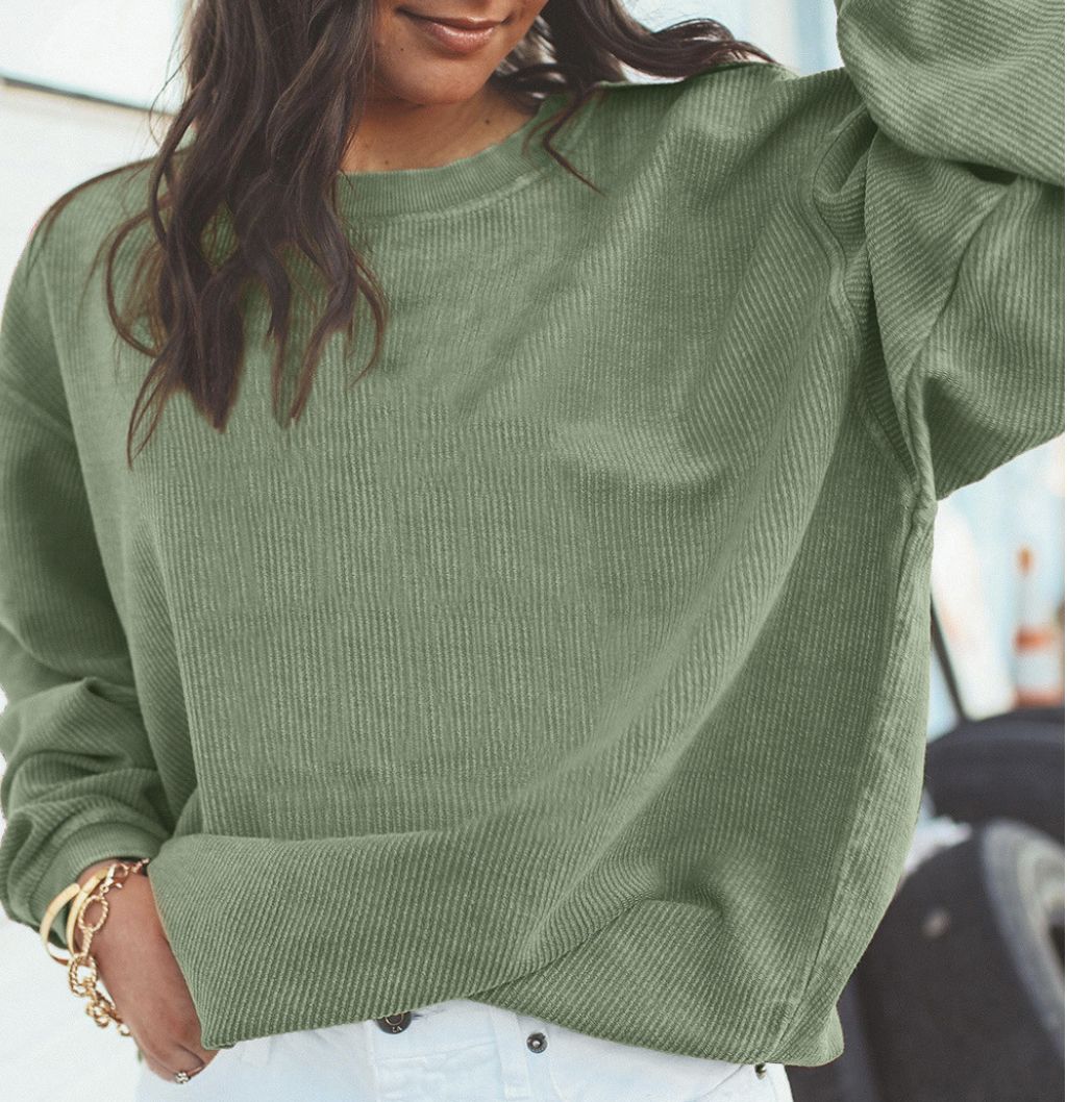 Sage Ribbed Oversized Sweater