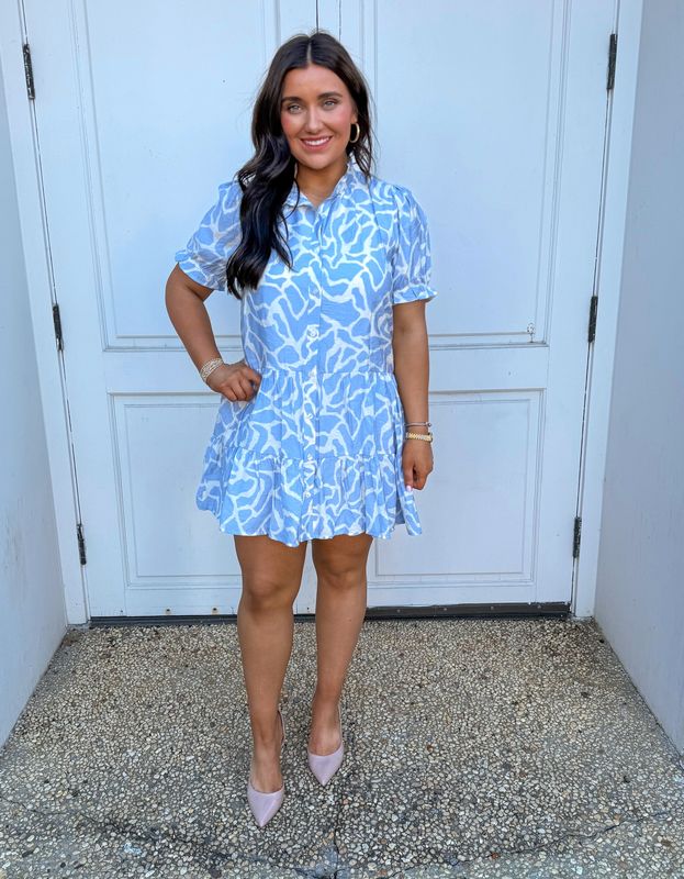 Blue Abstract Dress