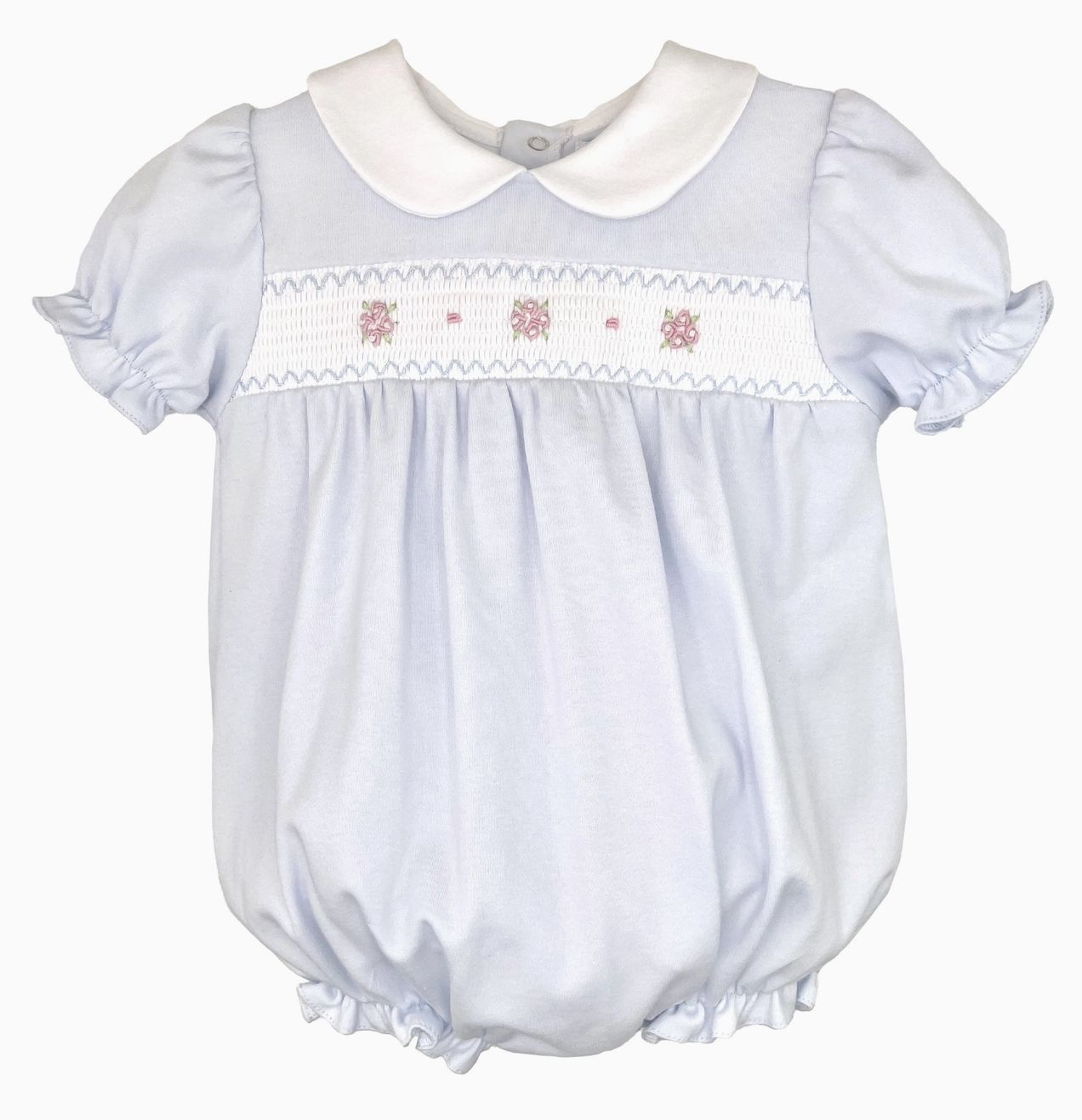 Blue Rose Smocked Bubble