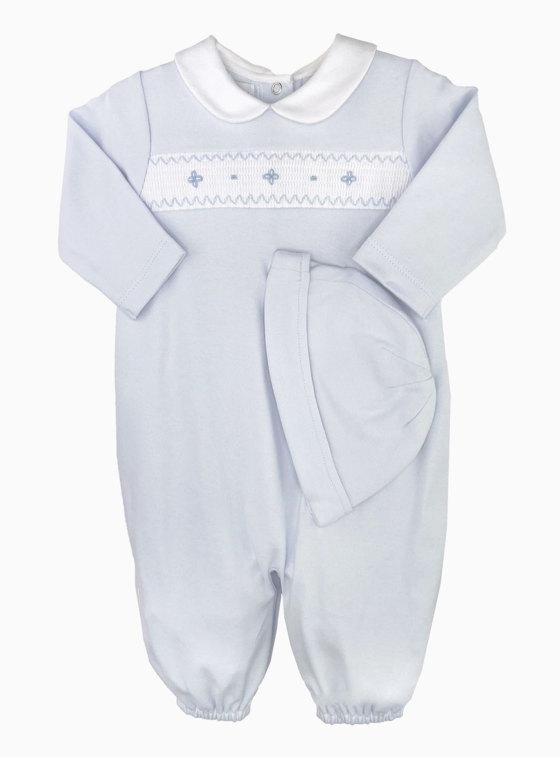 Blue Smocked Knit Converter