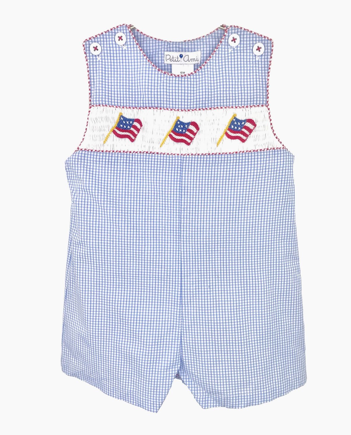 Flag Smocked Sunsuit