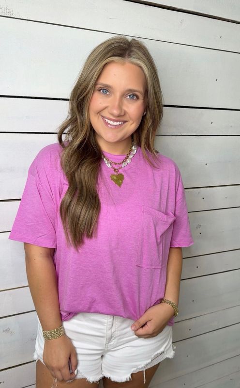 Pink Oversized BF Tee