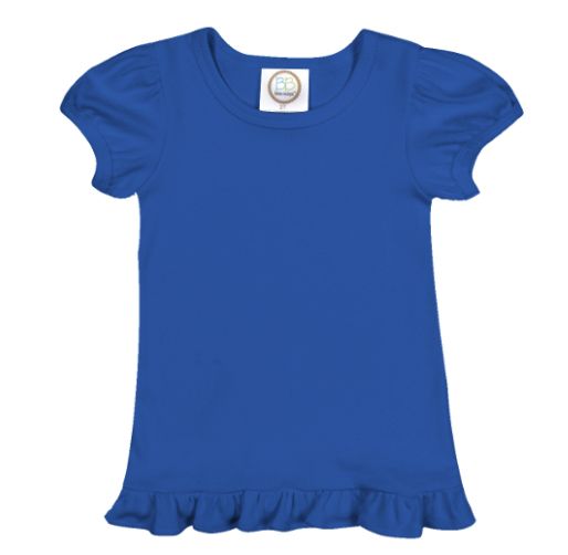 Royal Blue Ruffle Tee