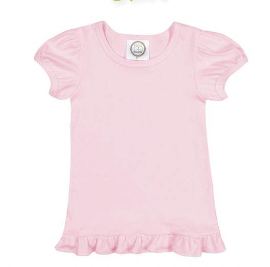 LT Pink Ruffle Tee