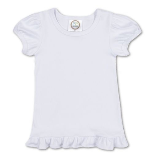 White Ruffle Tee