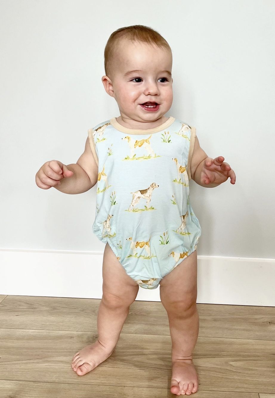 Hunting Dogs Bubble Romper
