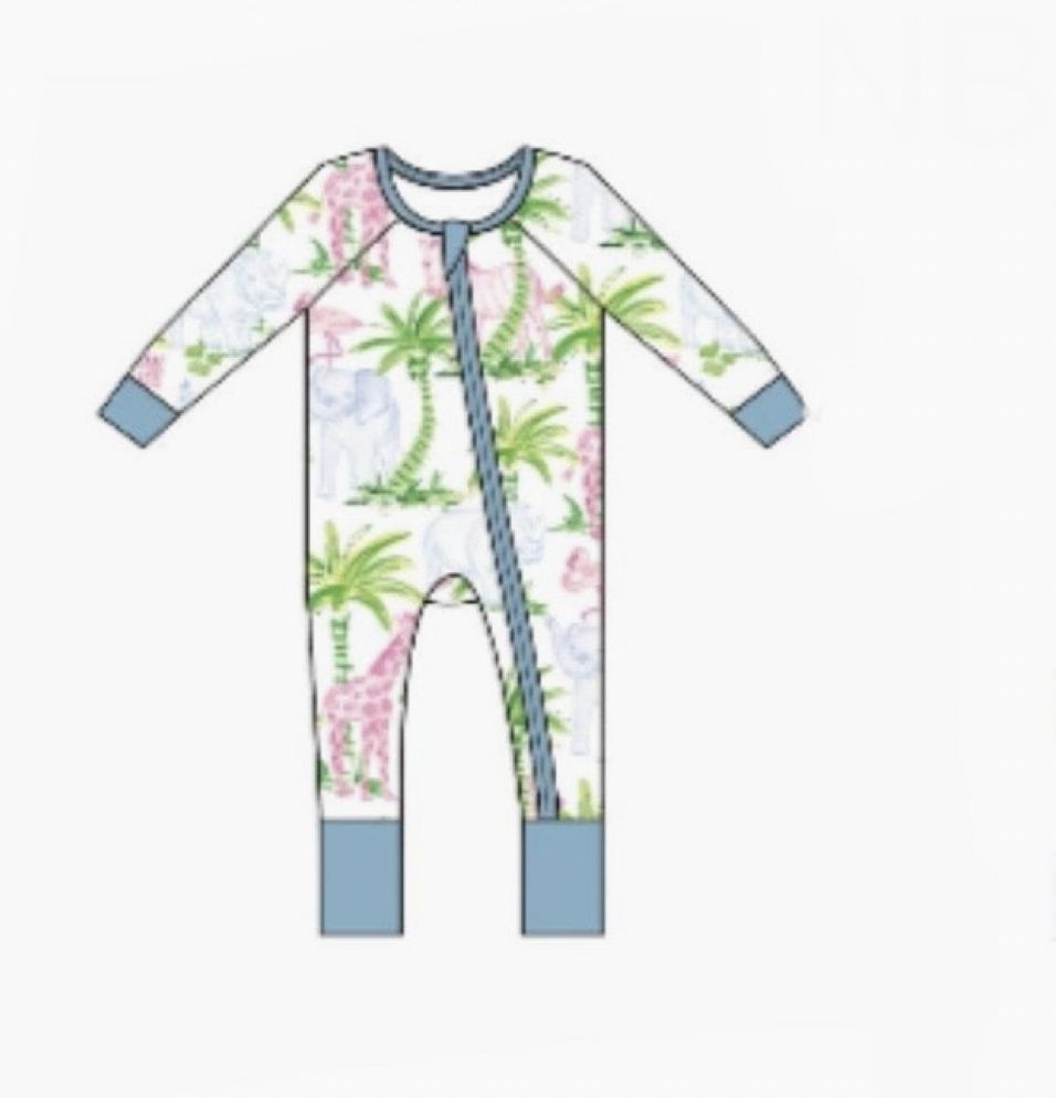 Girls Zoo Zipper Onesie