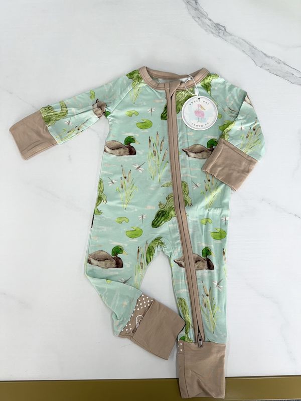 Ducks and Gators Zipper Onesie