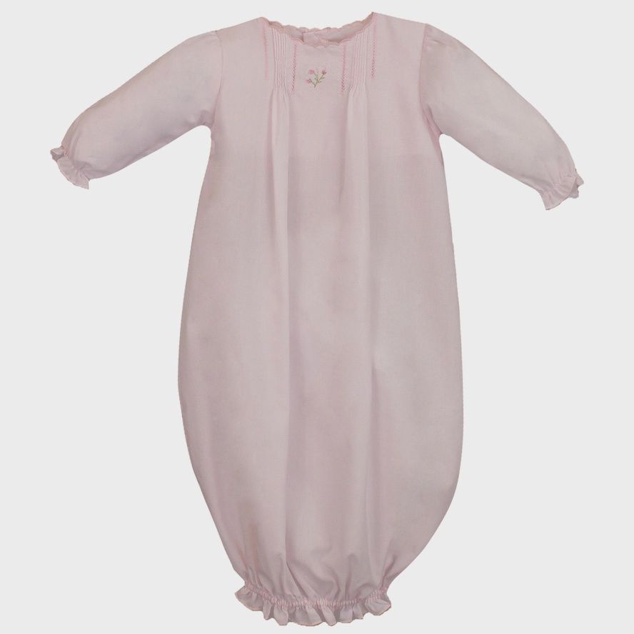 heirloom gown and hat in pink