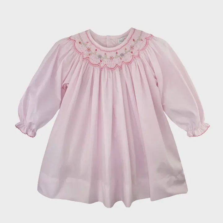 Dress with Floral Bishop Smocking