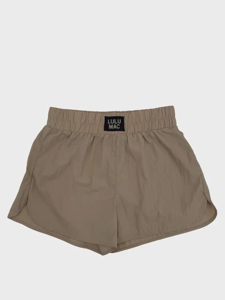 lulu mac taupe shorts