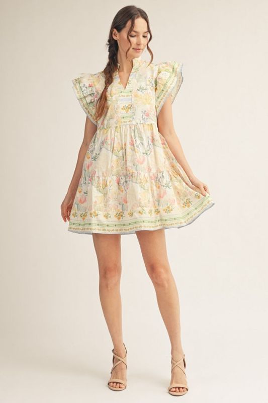 Pastel color Mini Dress