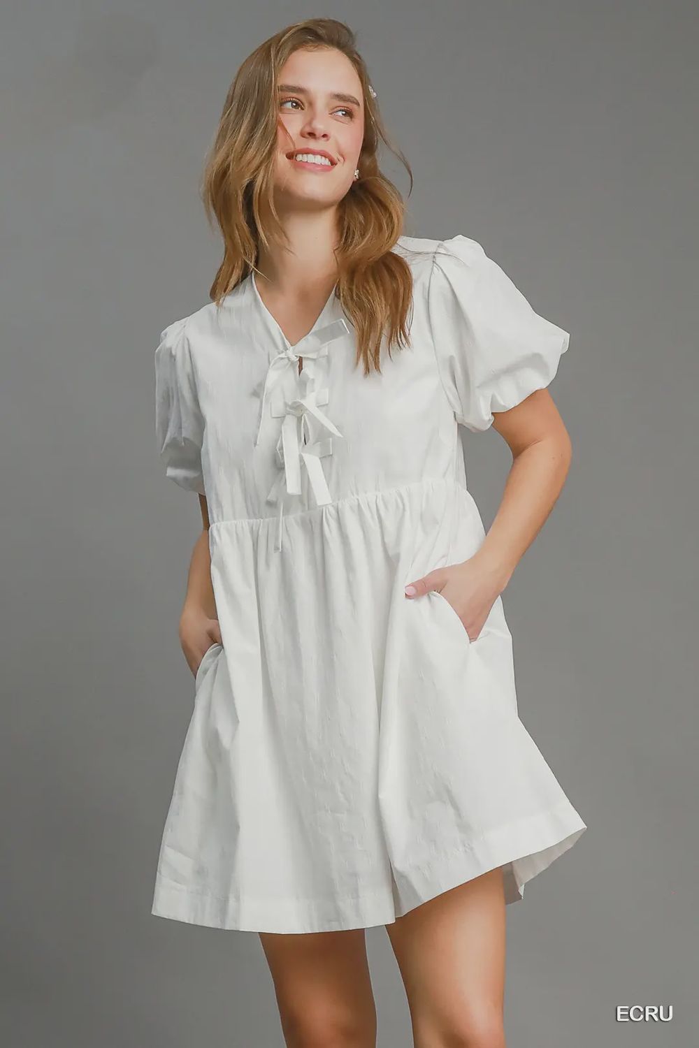 BABYDOLL BALLOON SLEEVES DRESS