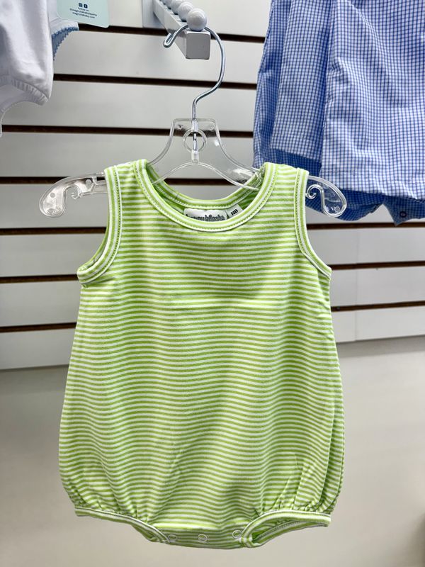 Green Stripe Baby Boy Bubble