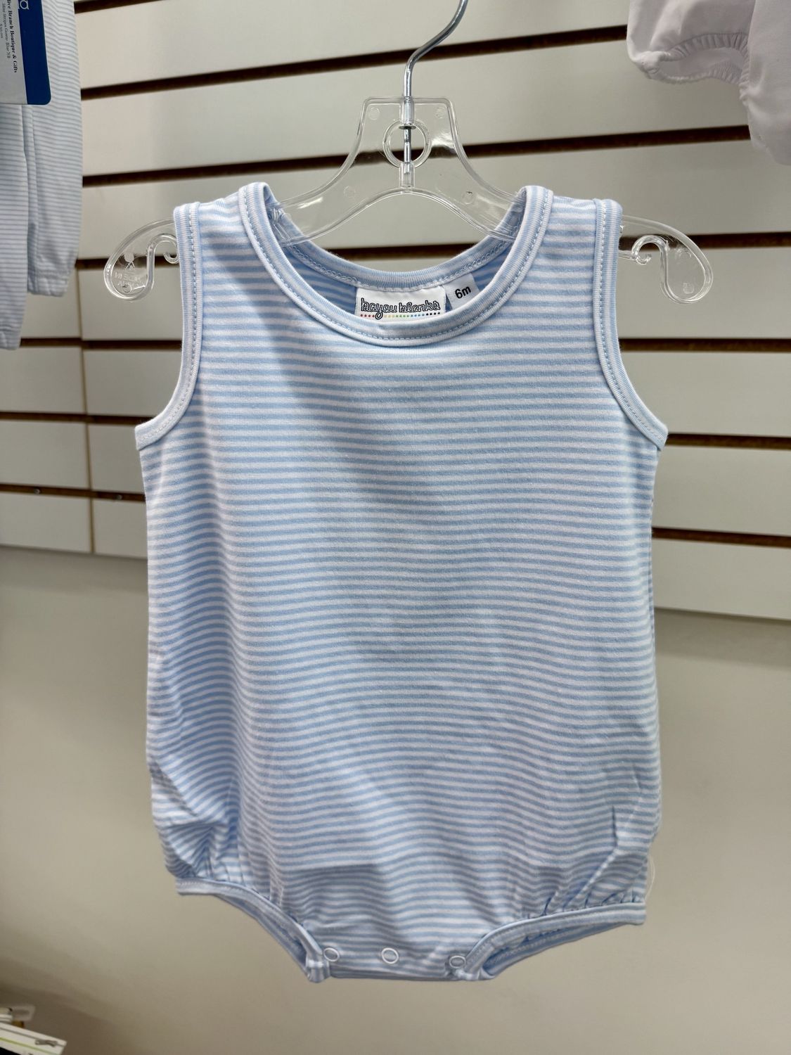 Blue Stripe Baby Boy Bubble, Size: 3M