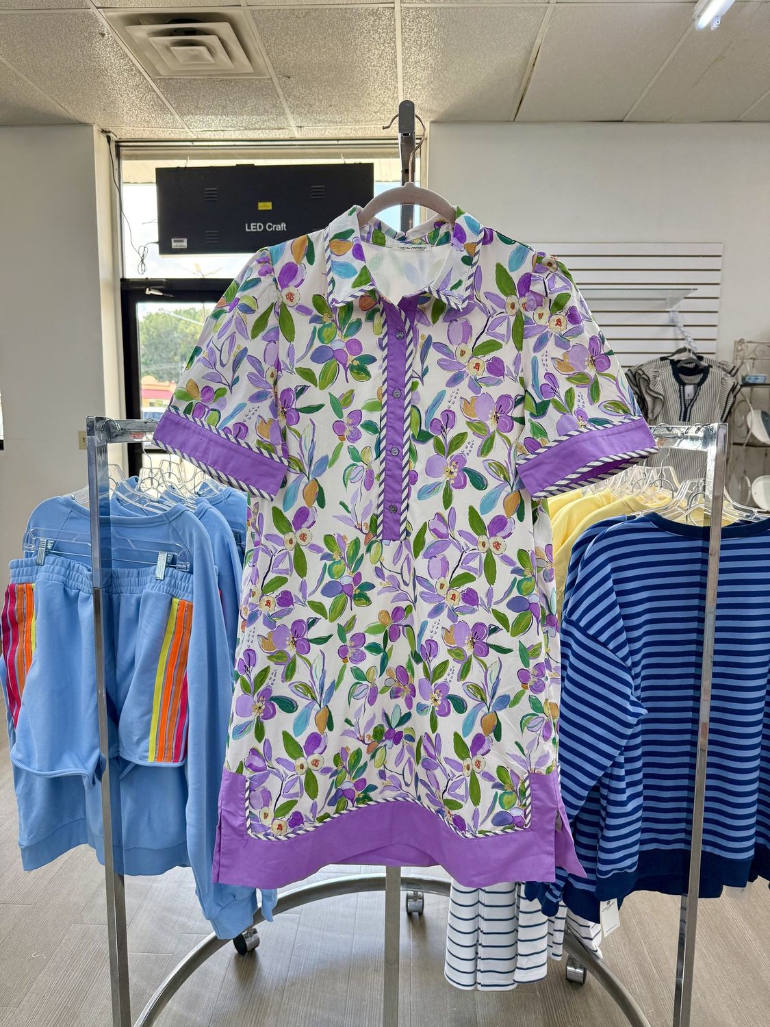 Purple Floral Dress, Size: Small