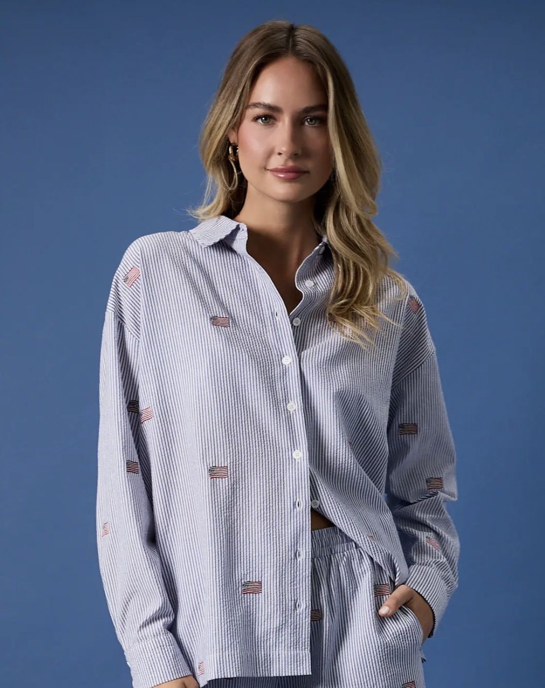 All American Oversized Button Down, Size: Small