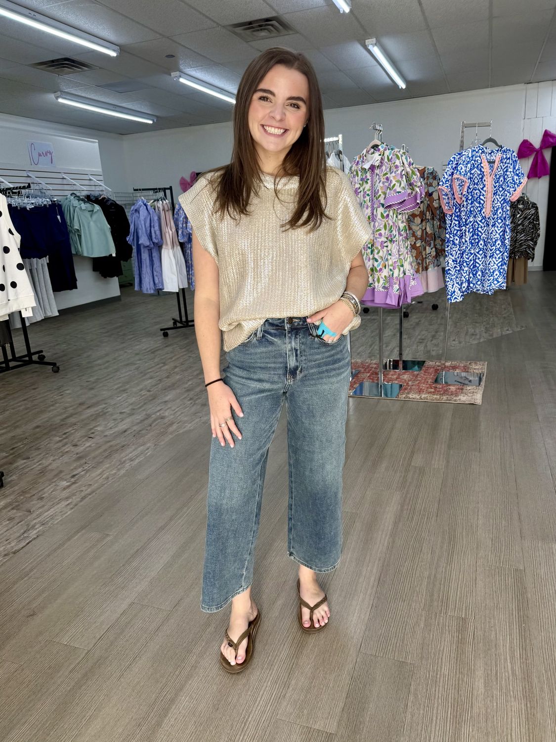 HW Dottie Wide Leg Cropped Jean, Size: 0/24