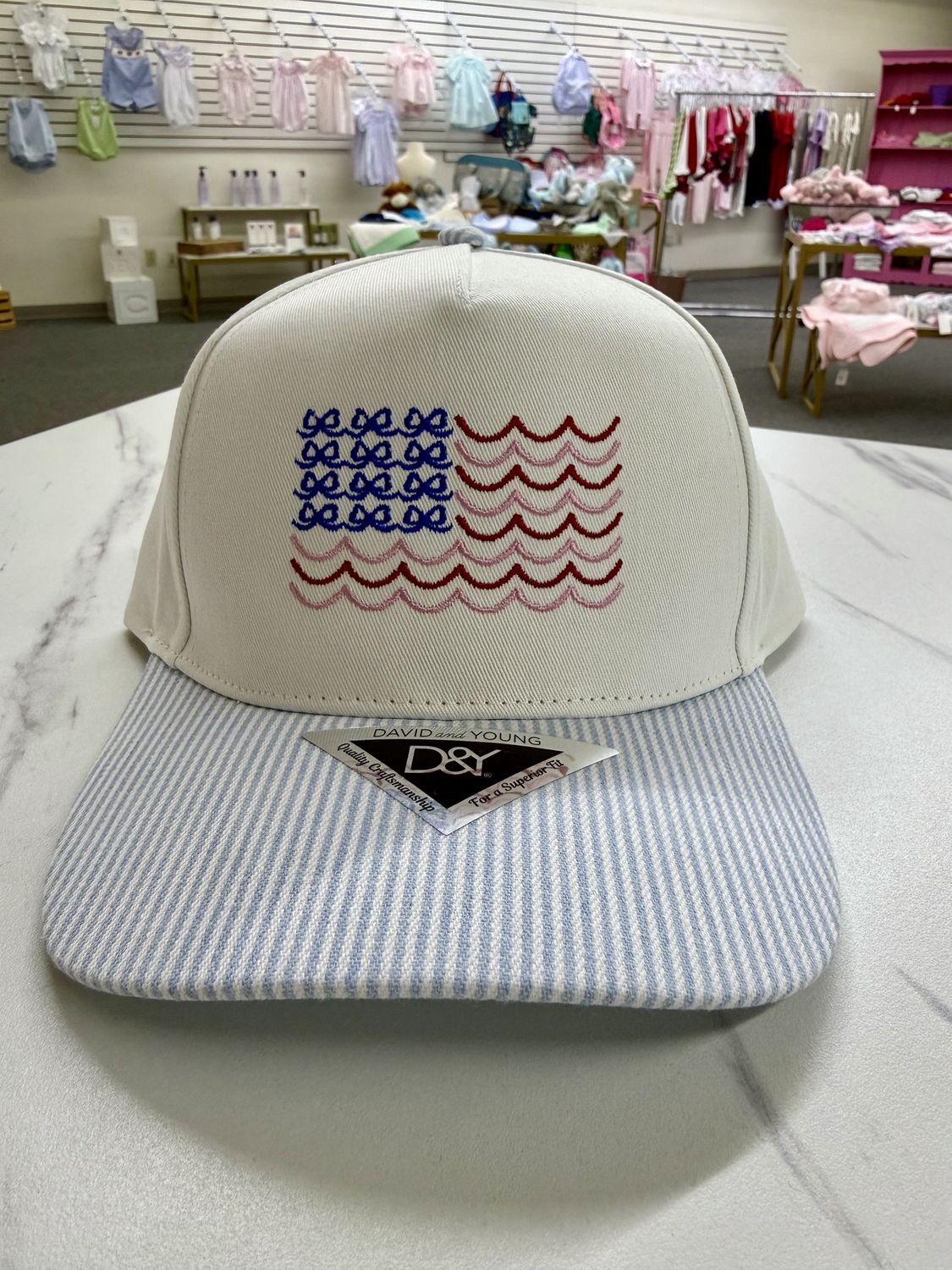 Bow American Flag Hat