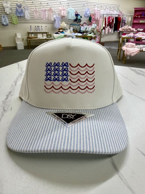 Bow American Flag Hat