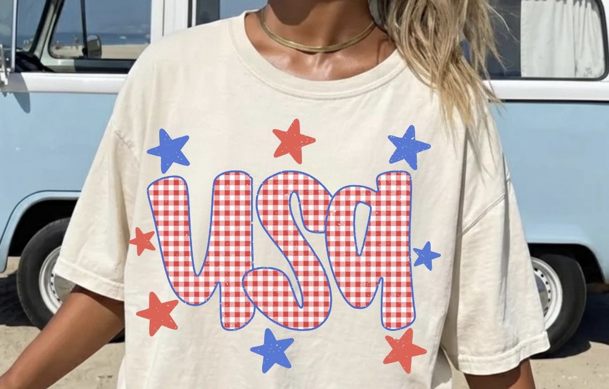 Gingham USA T-Shirt