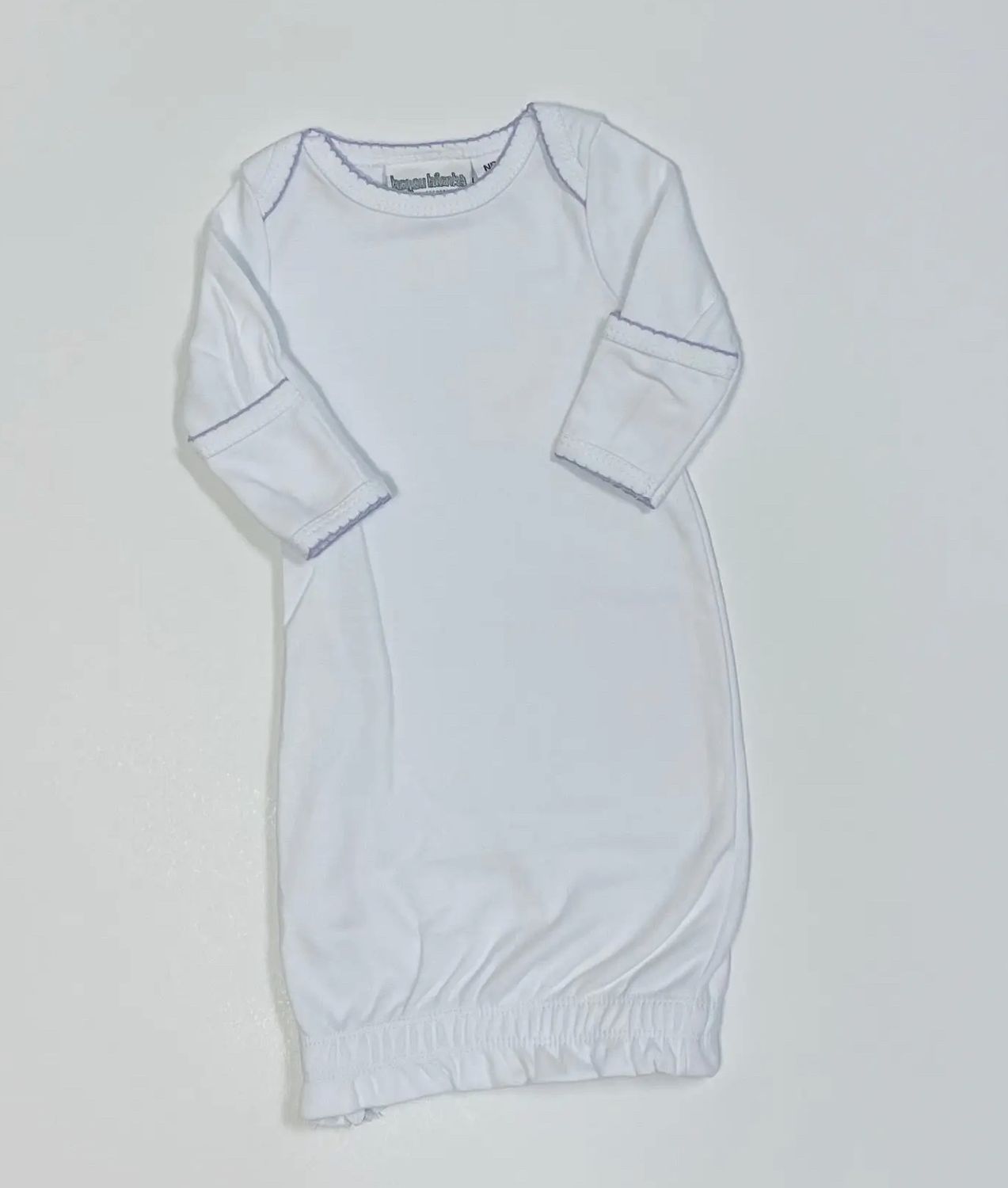 Picot Trim Gown - Blue