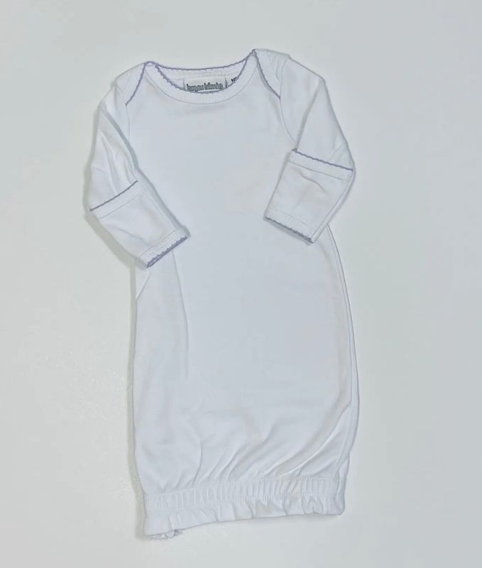 Picot Trim Gown - Blue