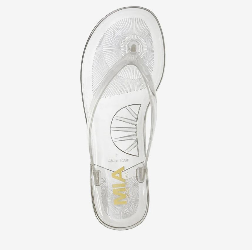 Jelly Flip Flops- Clear, Size: 6