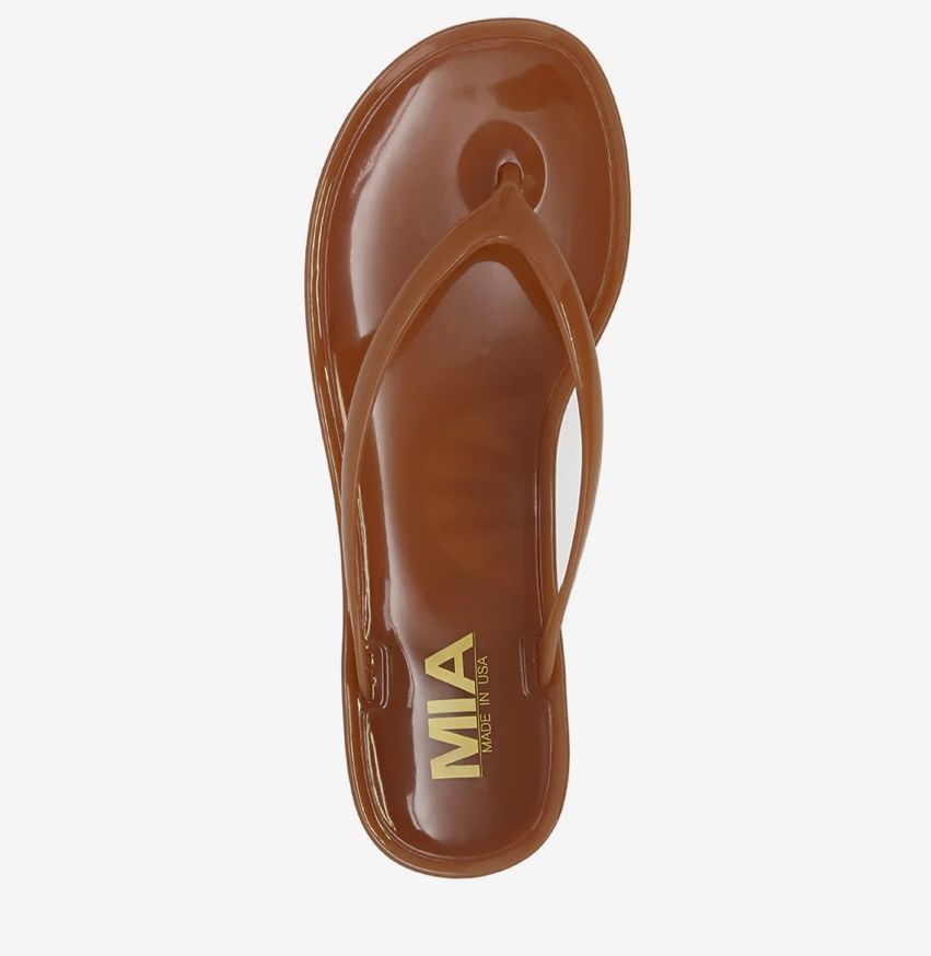 Jelly Flip Flops - Nude, Size: 6