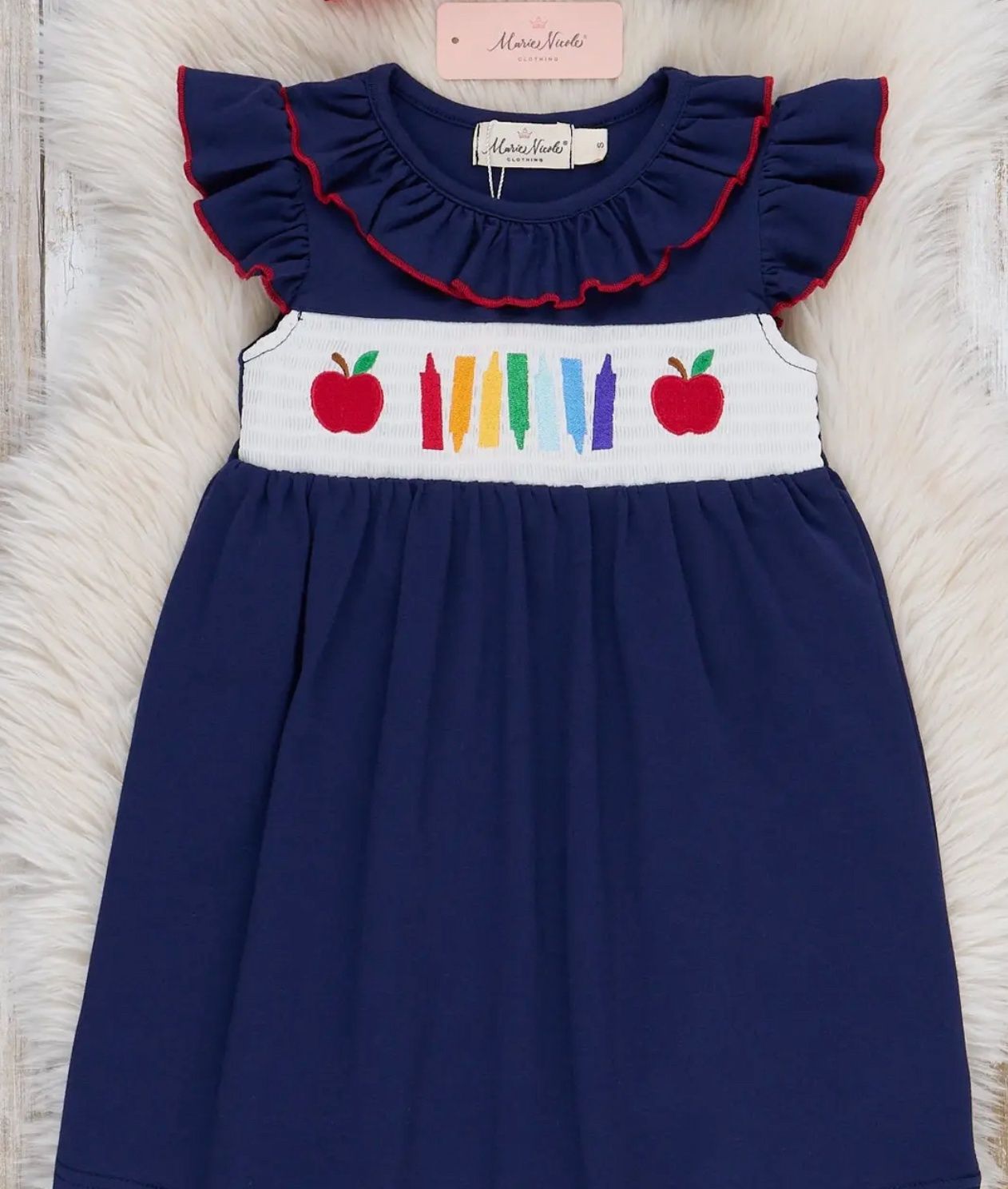 Little Artist Smocked Flutter Dress, Size: 3T
